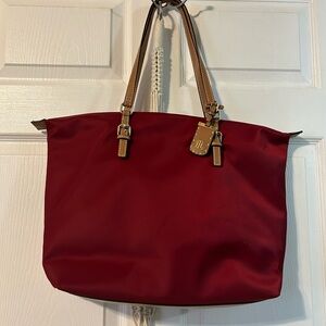 Tommy Hilfiger Leather and Nylon Tote